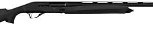 Side view of a black hunting shotgun