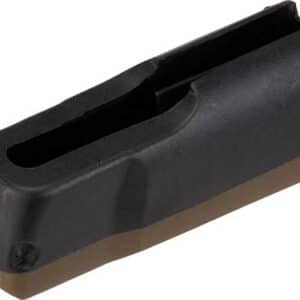 Black plastic automotive part, angle view.