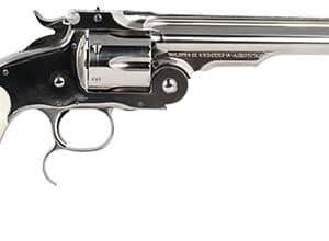 Chrome revolver with ivory grip handle