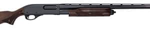 Wooden pump-action shotgun side view