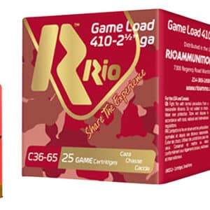 Rio Ammunition 410 gauge shotgun shells box