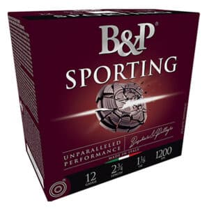 B&P Sporting 12-gauge shotgun shells packaging