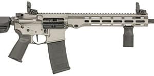 Modern tactical rifle with adjustable stock.