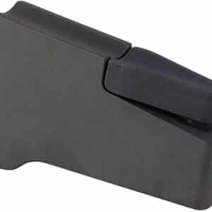 Black firearm bolt lock mechanism.