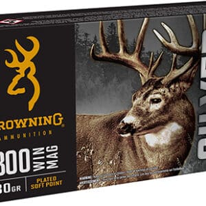 Browning ammunition box, deer image, 300 Win Mag.