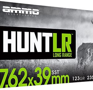 Hunting ammunition box, deer image, 7.62x39mm caliber.