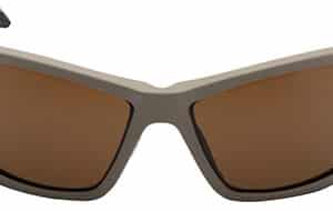 Brown lens sunglasses with gray frames.