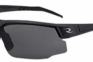 Black sport sunglasses with dark lenses.