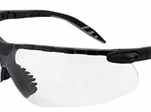 Protective safety glasses with black frame