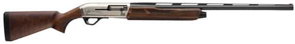 Wooden semi-automatic shotgun, vented rib barrel