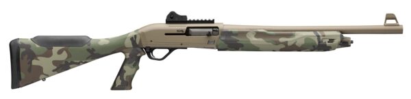 Camouflage hunting rifle with desert finish
