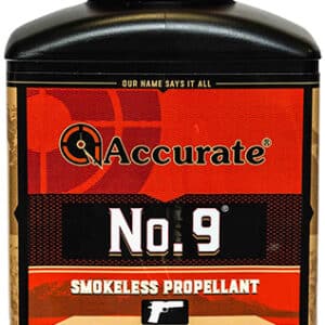 Accurate No. 9 smokeless propellant bottle image.