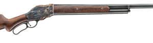 Lever action shotgun with wooden stock