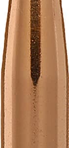 Copper colored bullet, detailed image close-up.