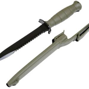 Military knife with sheath