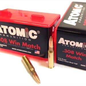 Atomic .308 Win Match ammunition boxes