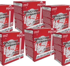 Fiocchi Shooting Dynamics ammunition boxes stacked