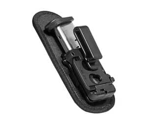 Holster with magazine holder for concealed carry.