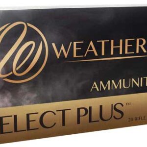 Weatherby Select Plus ammunition box, 20 rifle cartridges.