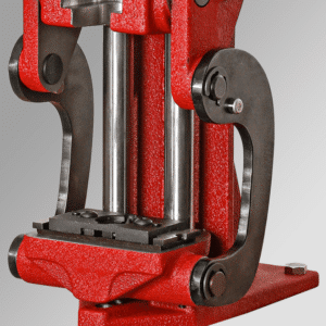 Close-up of industrial metal press machine