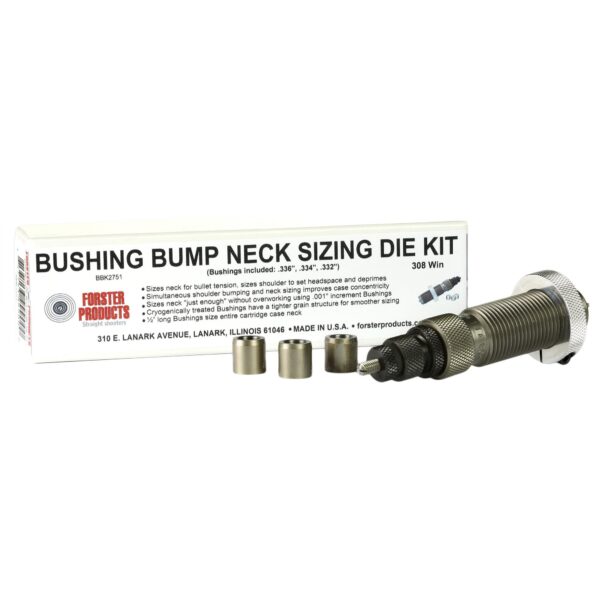 Forster bushing bump neck sizing die kit, 308 Win