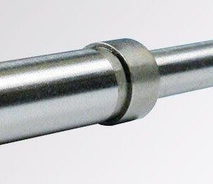 Metallic cylindrical pin with hole, industrial tool