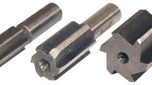 Three metal gun reamers arranged side by side.