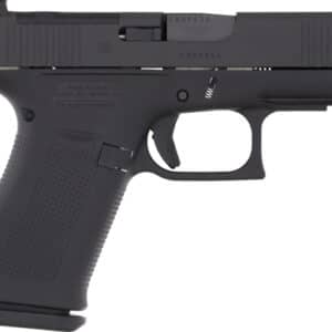 Black semi-automatic handgun side view