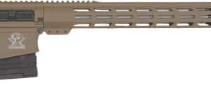 Tactical rifle with tan and black design