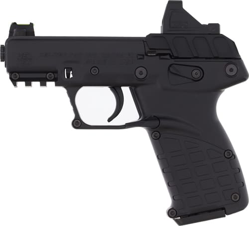 gp17bblkoptic left.jpg Black semi-automatic handgun side view.