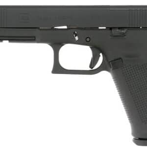 Black handgun side view