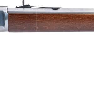 Lever-action rifle with wooden stock