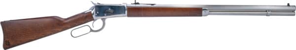 Lever-action rifle with wooden stock