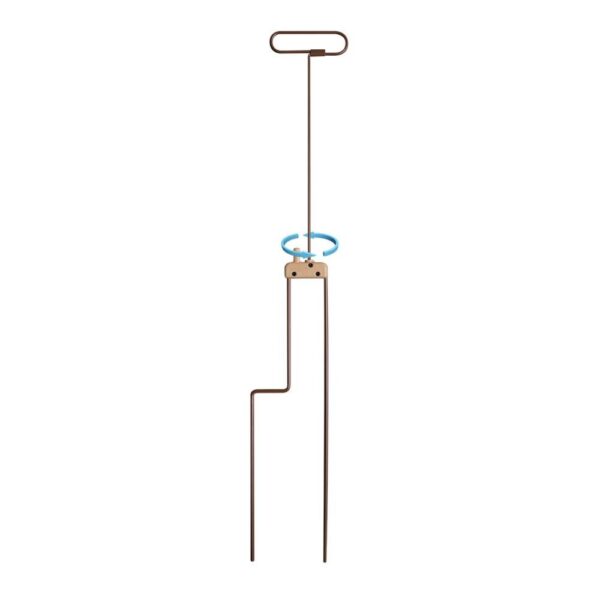 Metal garden hose holder with loop design
