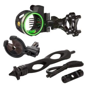Archery bow sight and accessories set.