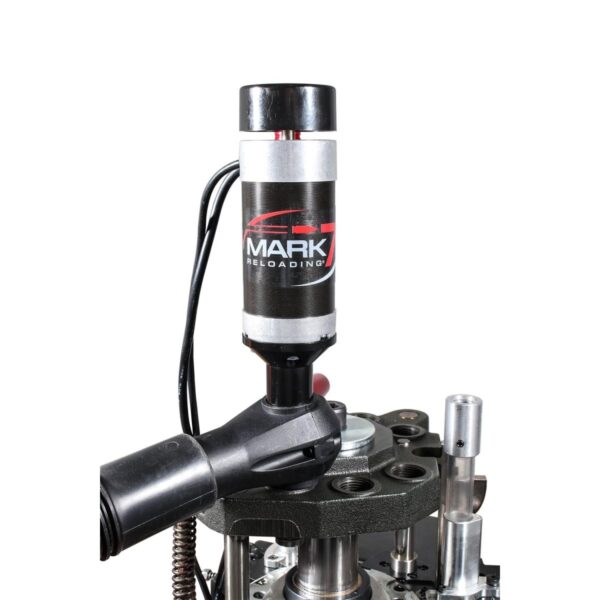 Mark 7 reloading equipment machinery close-up.