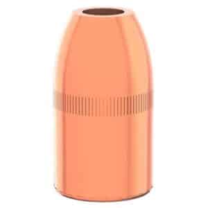 Copper bullet-shaped nozzle, smooth design.