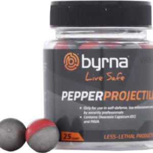 Byrna pepper projectiles jar for self-defense.
