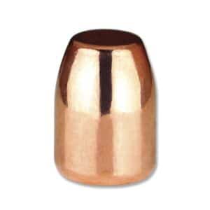 Copper bullet projectile close-up view