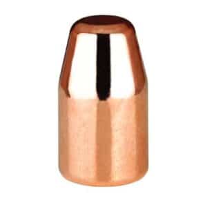 Copper bullet on white background