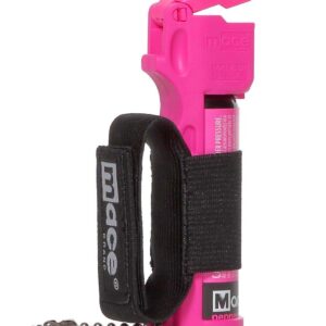 Pink pepper spray can with keychain