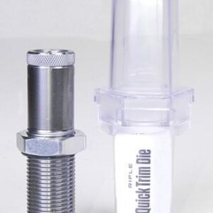 Rifle quick trim die and case, reloading tool