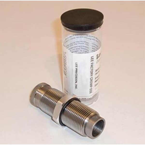 Precision reloading die with plastic container