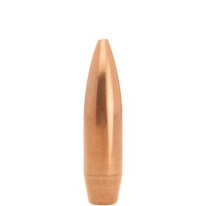 Copper bullet isolated on white background.