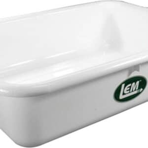 White plastic meat lug for food processing