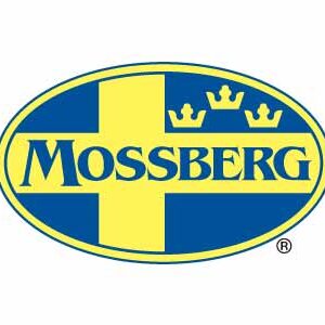 Mossberg logo, yellow cross with crowns.
