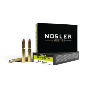 Nosler 30-30 Win ammunition, ballistic tip box.