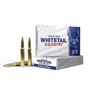 Nosler Whitetail Country rifle cartridges packaging