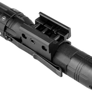 Tactical flashlight with rail mount attachment