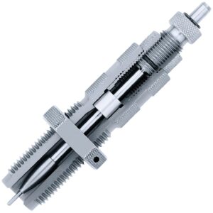 Metal hydraulic tool part with grooves and fittings.